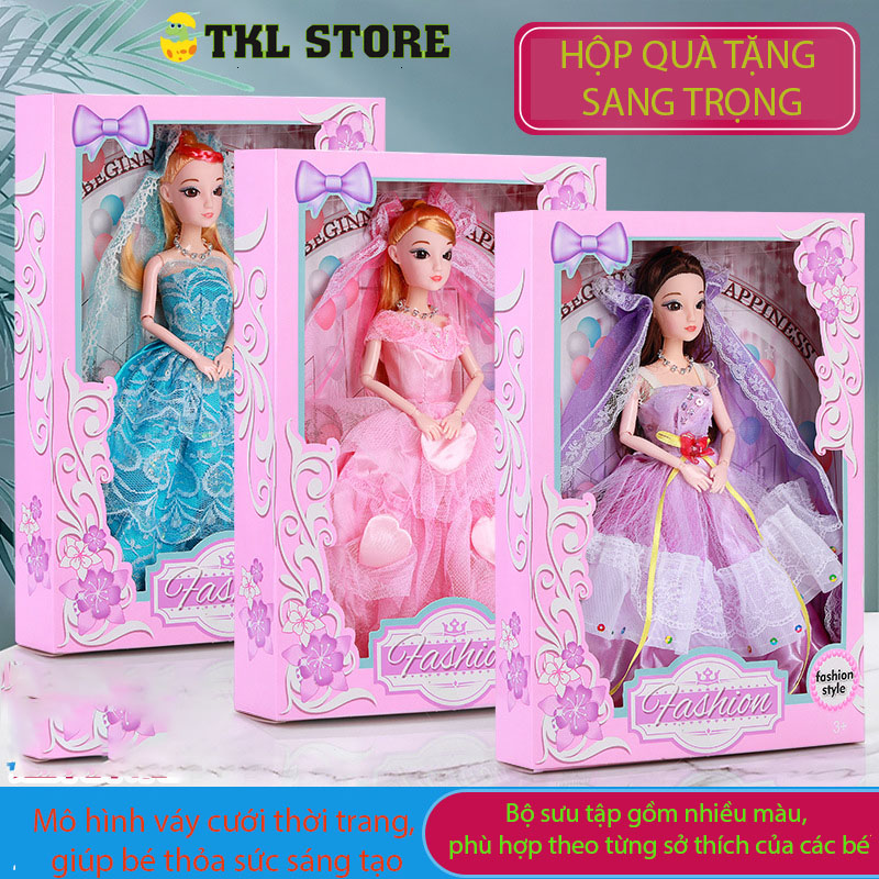 Búp bê barbie cao 30cm, búp bê công chúa dễ thương kèm hộp sang trọng