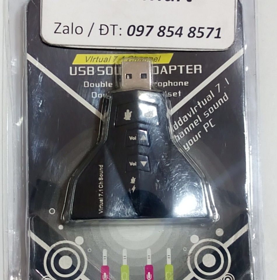 Usb âm thanh: usb sound adapter virtual 7.1 - dạng phi thuyền