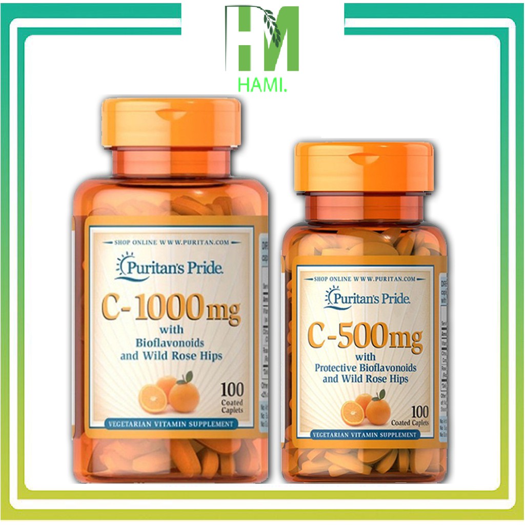 Vitamin c viên bổ sung vitamin c 1000mg puritan's pride 100 viên - hàng chuẩn date 2023