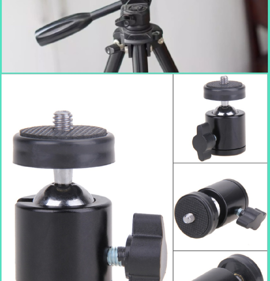 Đầu ball xoay 360 độ gắn chân máy ảnh, quay phim, tripod