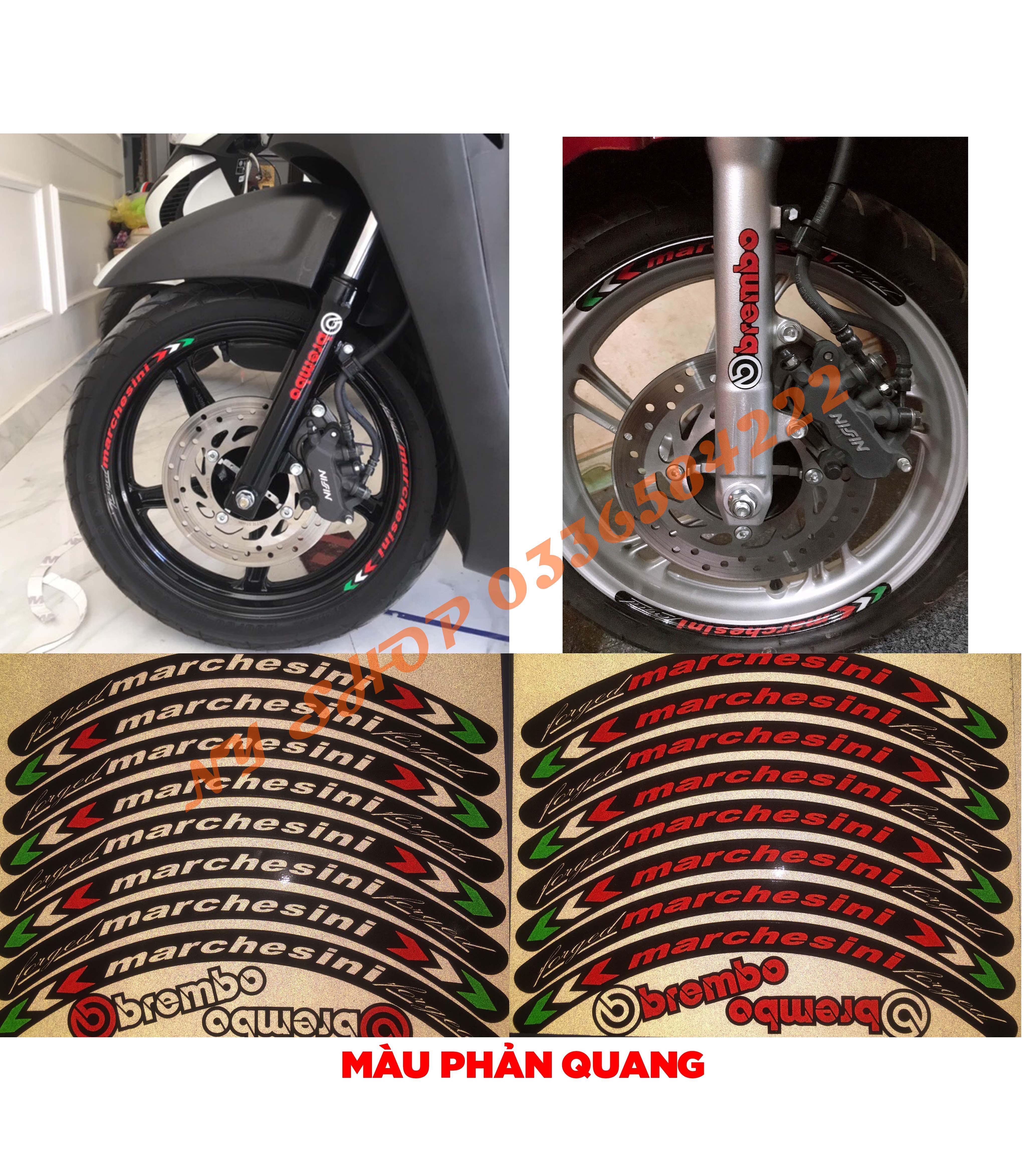 TEM DÁN VÀNH PHẢN QUANG MARCHESINI XE MÁY