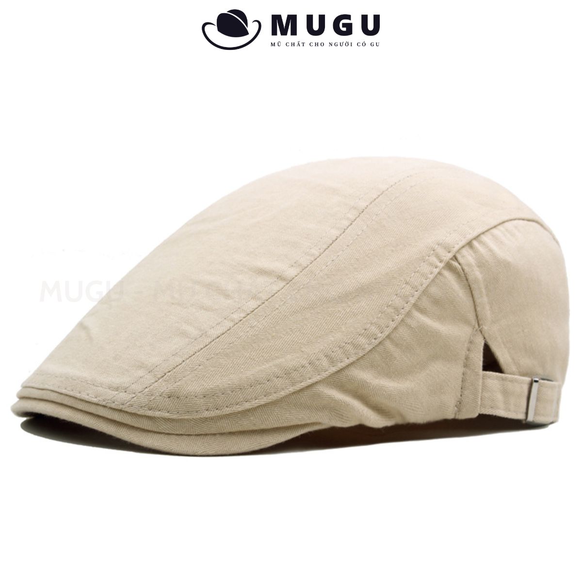 Mũ nồi nam trung niên vải cotton br01 - mũ beret vành ngắn đẳng cấp sành điệu | mugu
