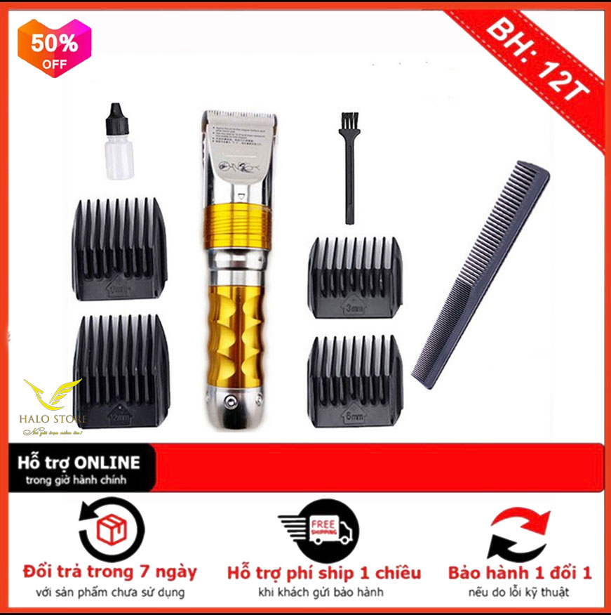 Tông Đơ Hớt Tóc Chuyên Nghiệp HuaErBo F10 - Máy Cắt Tóc Gia Đình Cho Bé Chạy Cực Trâu Pin 2200 mAh TẶNG Lược + Pin Dự Phòng