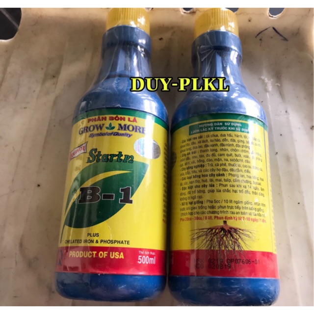 Vitamin b1 - phân bón lá vitamin b1- xanh growmore 500ml.b1 growmore cao cấp mỹ.