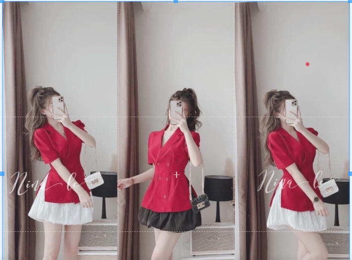 set áo vest xẻ mix chân váy