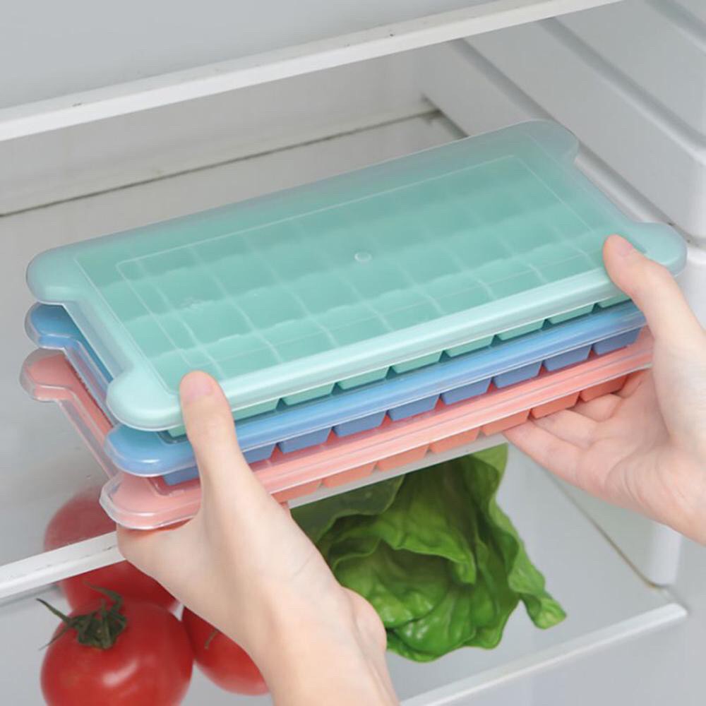Khay làm đá silicon có nắp đậy