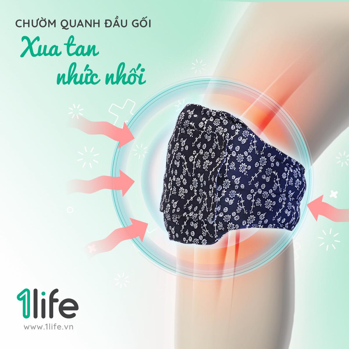 Túi thảo mộc 1life chườm đầu gối