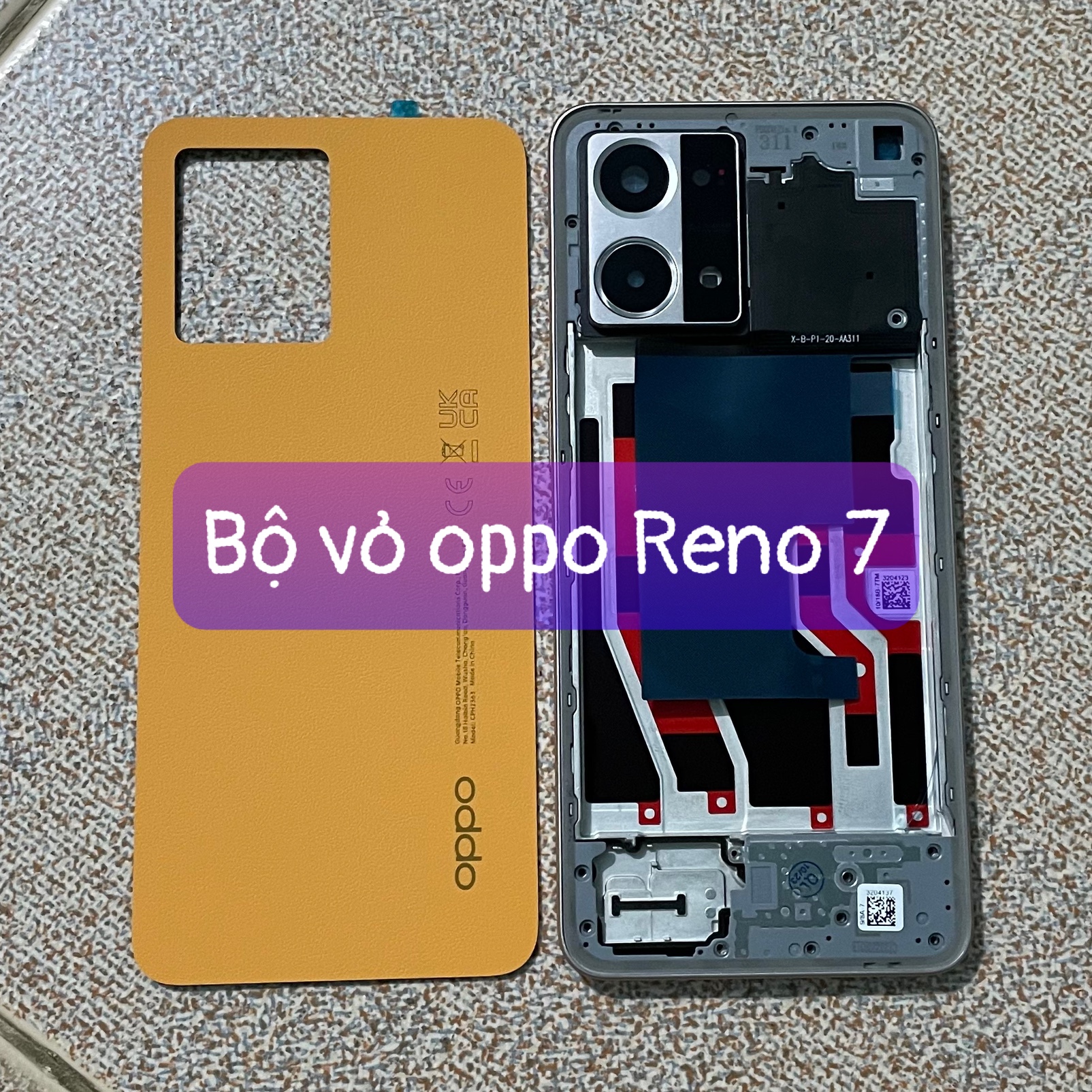 Bộ vỏ oppo Reno 7 kèm khay sim và kính camera