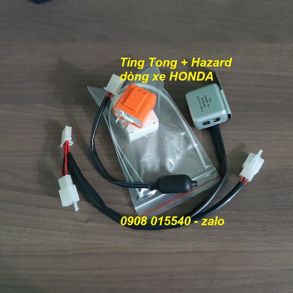 Bộ ting tong & hazard cho xe honda tặng chớp điện tử 12v