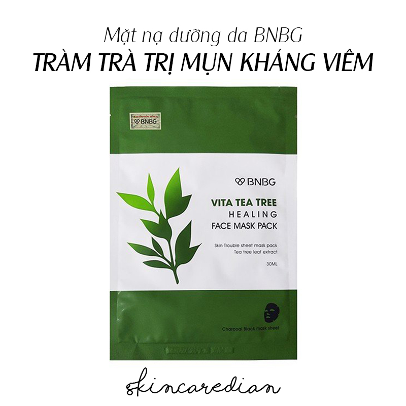 Bnbg - mặt nạ tràm trà thải độc da giảm mụn kháng viêm bnbg vita tea tree 30ml