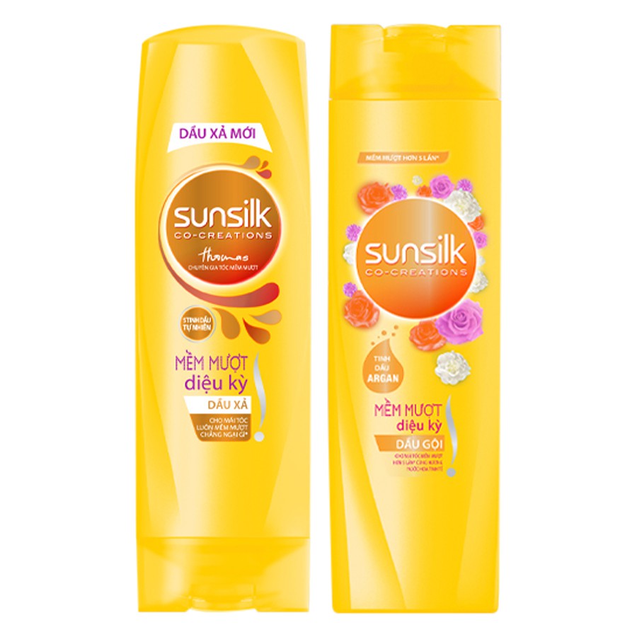 Dầu gội & dầu xả sunsilk vàng 320ml