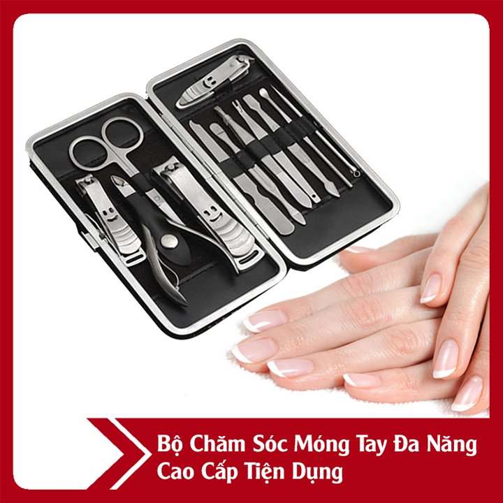 Bộ làm móng tay móng chân cá nhân 12 món tiện lợi