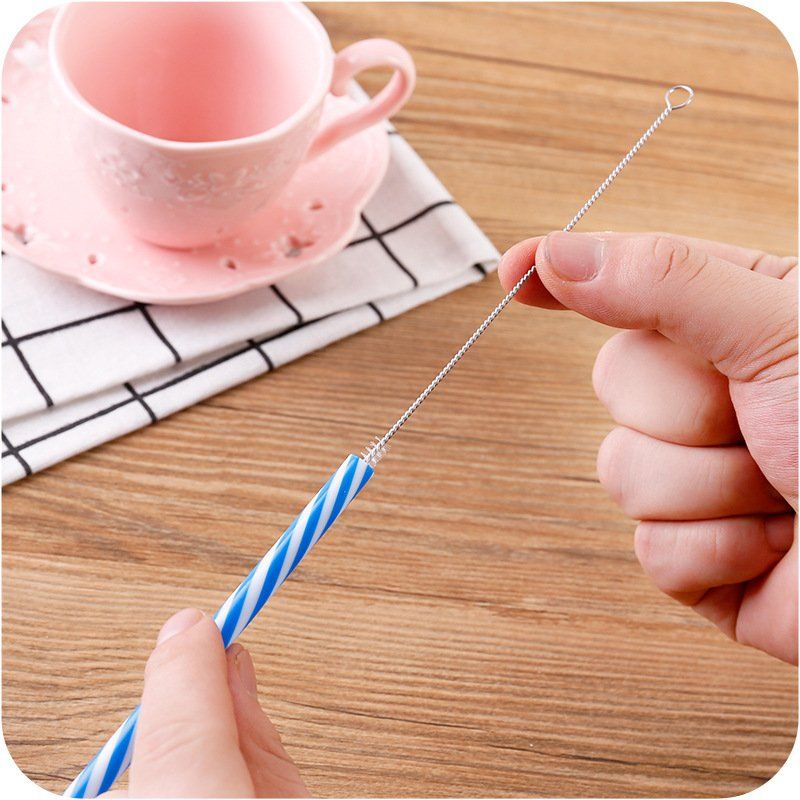Combo 5 Que Cọ Rửa Ống Hút 17cm thép không rỉ que cọ rửa vệ sinh ống hút cao cấp Hariboo
