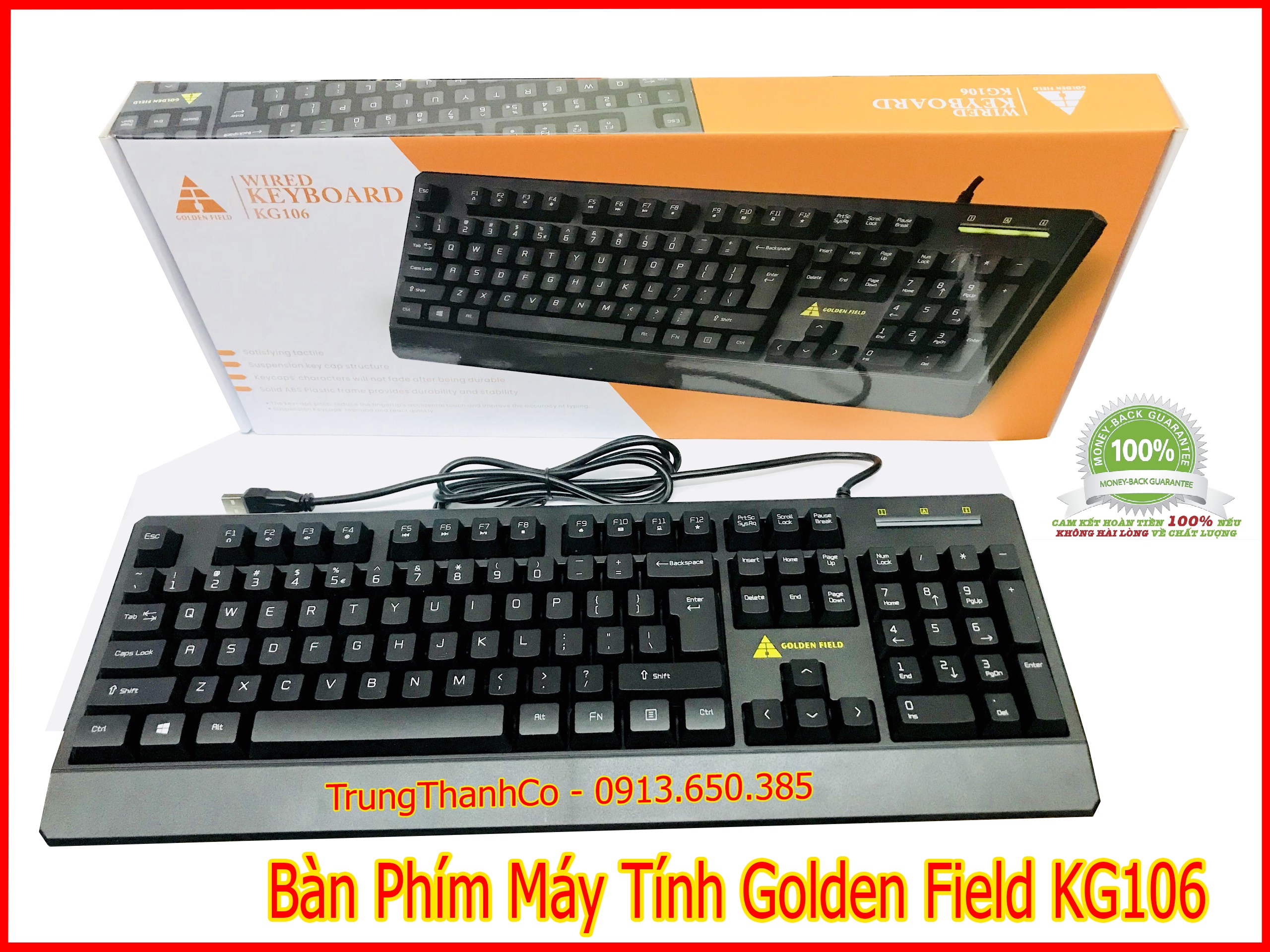 Bàn phím máy tính golden field kg106