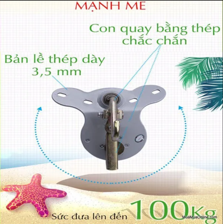 Dụng cụ đưa võng đa năng.Máy đưa võng tự động Livorno Vật liệu chịu lực tốt, vỏ nhựa cực bền khả năng chịu lực lên tới 100kg hoạt động liên tục không cần nghỉ,BH 12 tháng lỗi 1 đổi 1