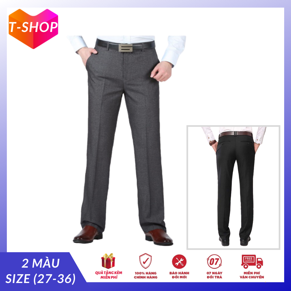 [HCM]Quần tây nam trung niên quần công sở với thiết kế gam màu sang trọng tôn lên nét mạnh mẽ cho nam giới. (màu xám)