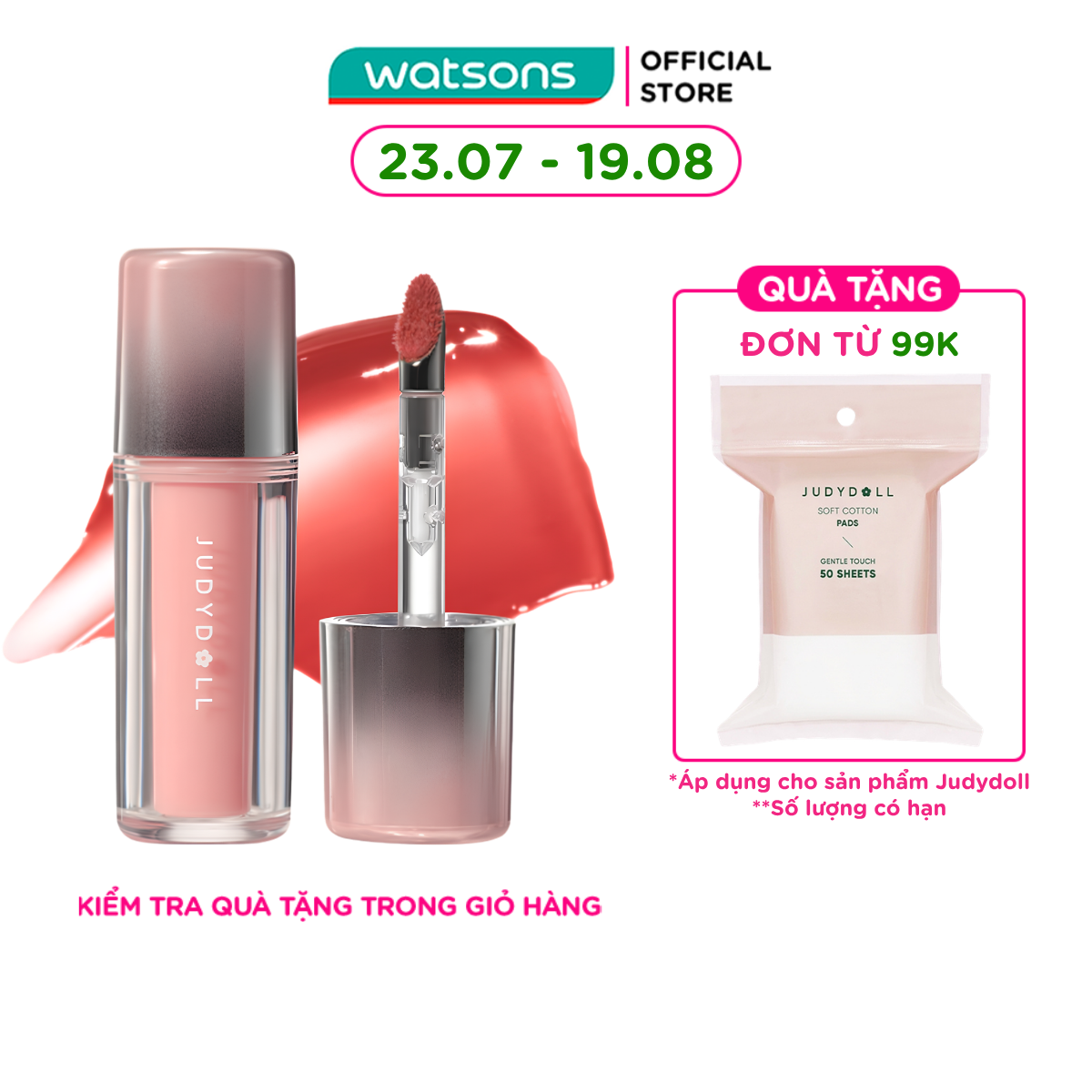 Son Bóng Judydoll Dual Flash Watery Lip Gloss 2.4g