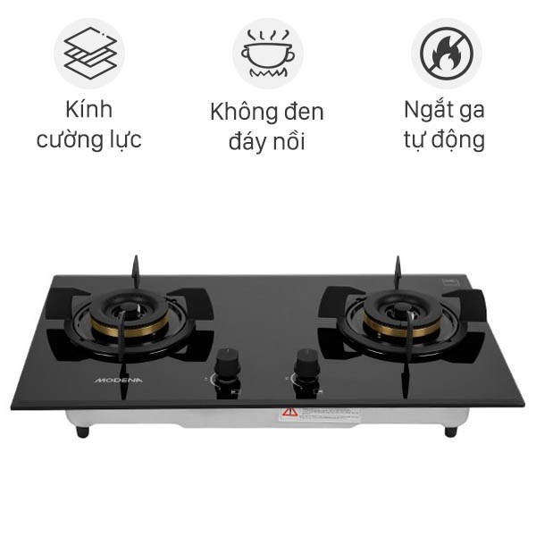 Bếp ga âm modena bh 5725 lo hàng trưng bày 99% đánh lửa ic , đầu đốt kín tiết kiệm gas, chất liệu hợp kim nhôm và đồng - bảo hành 12 tháng