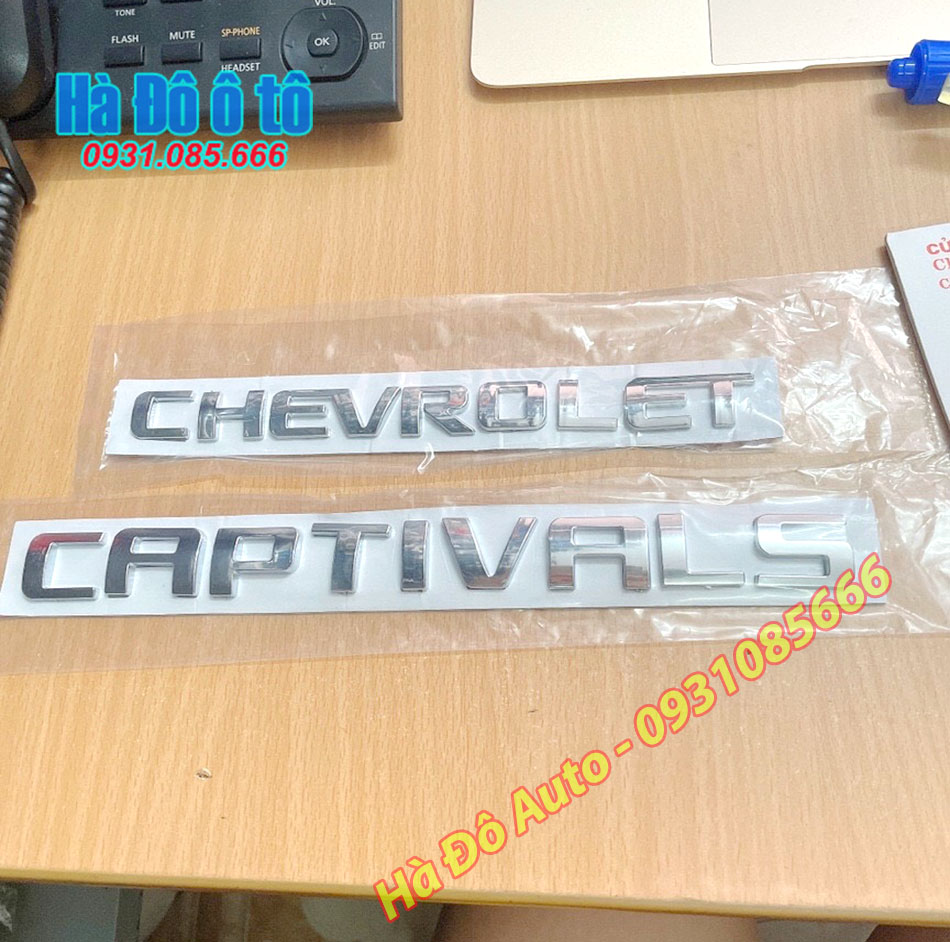 Chữ Nổi Chevrolet Captivals - Chữ Nổi Chevrolet - Chữ Nổi Captivals - Tem Chữ Chevrolet - Tem Chữ Captivals Dán Đuôi Xe