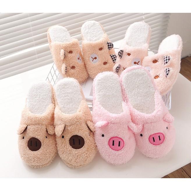 DÉP BÔNG ĐI TRONG NHÀ - DÉP LÔNG HÌNH HEO SIÊU ĐÁNG YÊU, CHẤT LÔNG MỀM MỊN TẠO CẢM GIÁC THOẢI MÁI