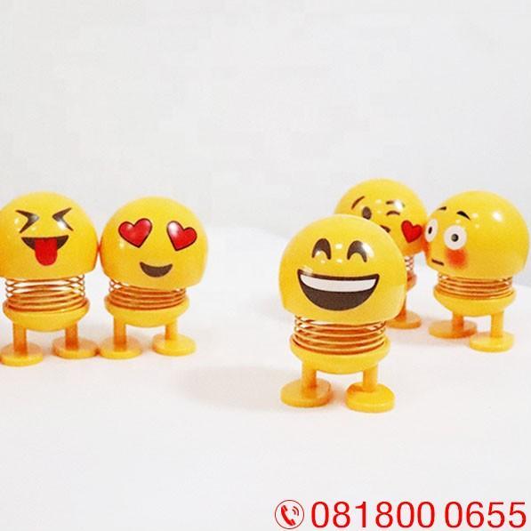 Combo 3 thú nhún mặt cười cảm xúc - Emoji lo xo lắc đầu loại xịn