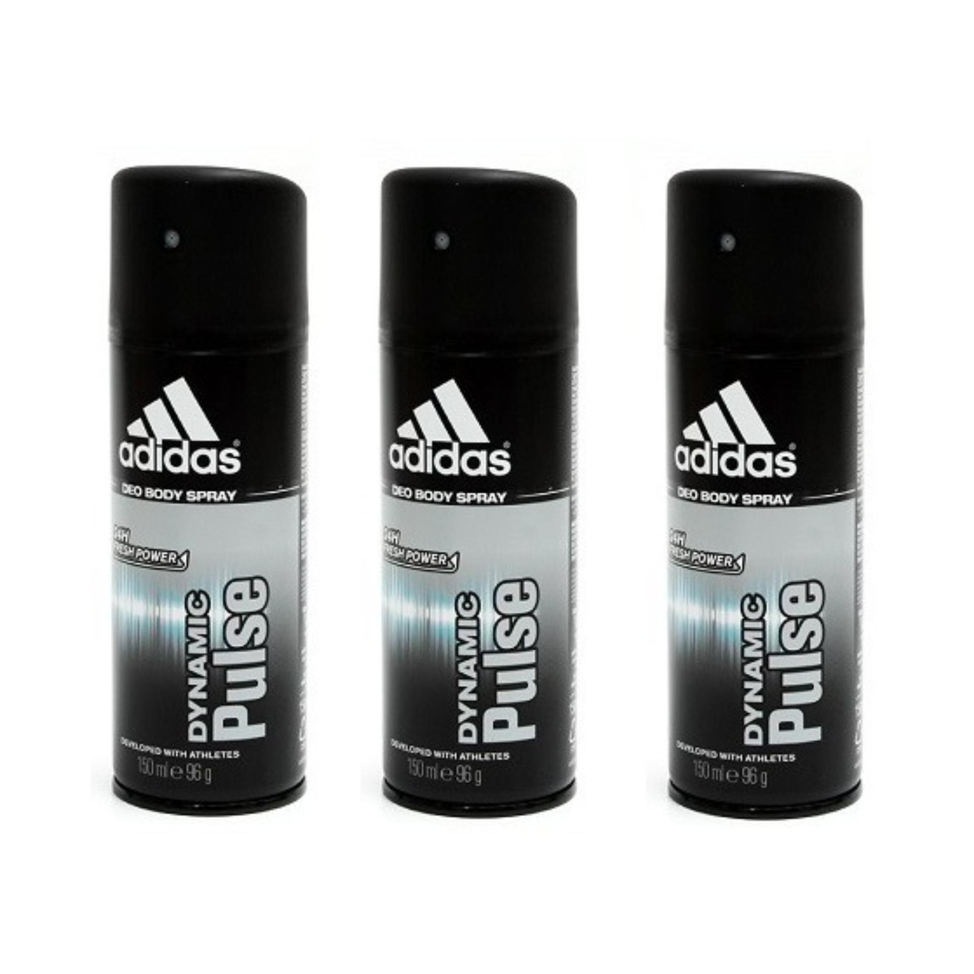 Combo 3 chai xịt khử mùi cho nam adidas - dynamic pulse 150ml