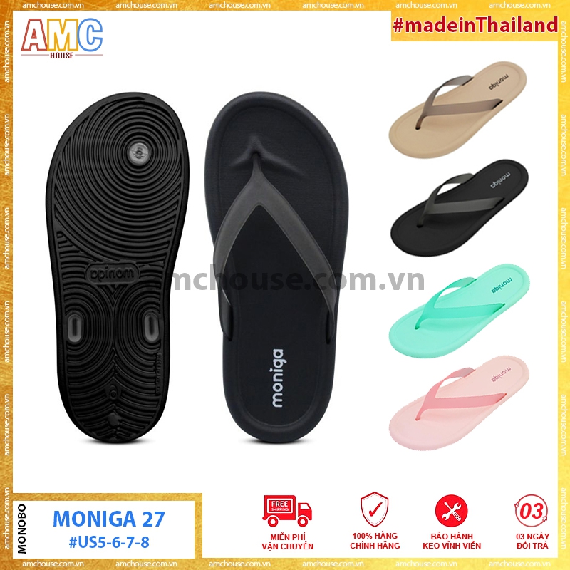 Dép Thái Lan nữ xỏ ngón quai trong siêu nhẹ MONOBO - MONIGA 27