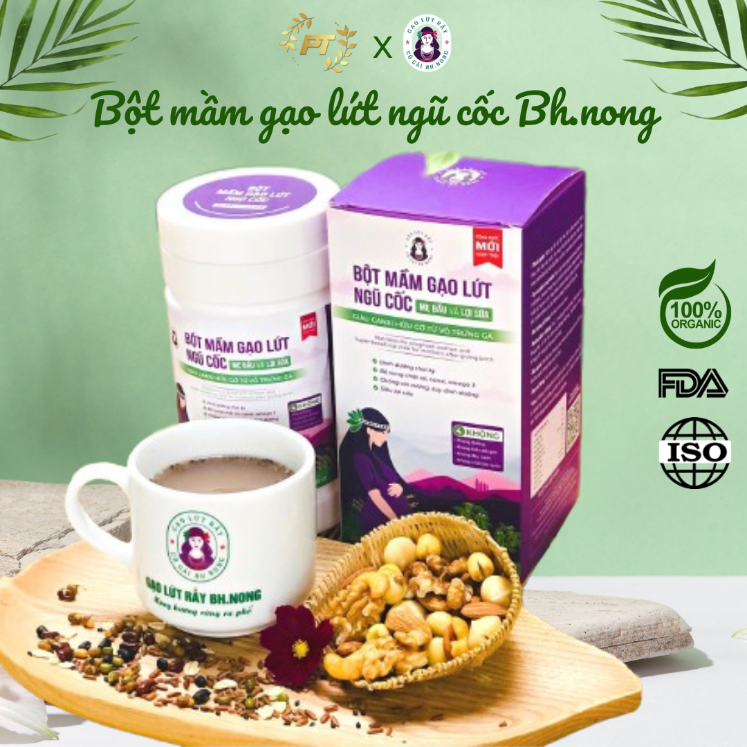 Bột mầm gạo lứt ngũ cốc siêu hạt Bh.nong lợi sữa cho mẹ bầu