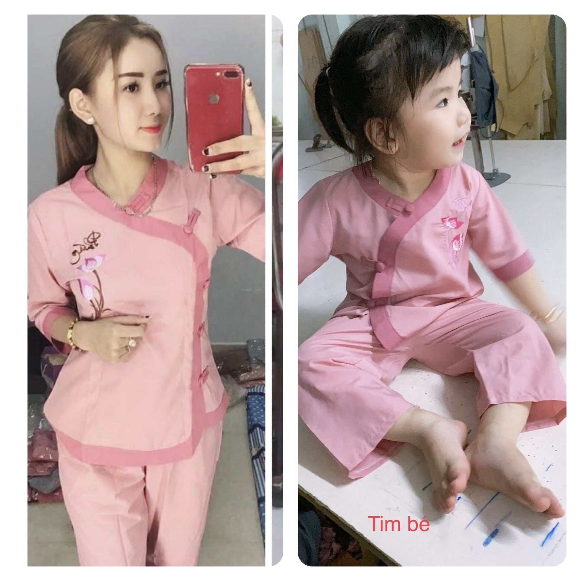 FREESHIP CẶP ĐỒ ĐÔI CHO MẸ VÀ BÉ #ĐỒ LAM ĐI CHÙA, ĐỒ PHẬT TỬ #LN_PHÁP PHỤC ĐỒ LAM, ĐỒ ĐÔI MẸ VÀ BÉ