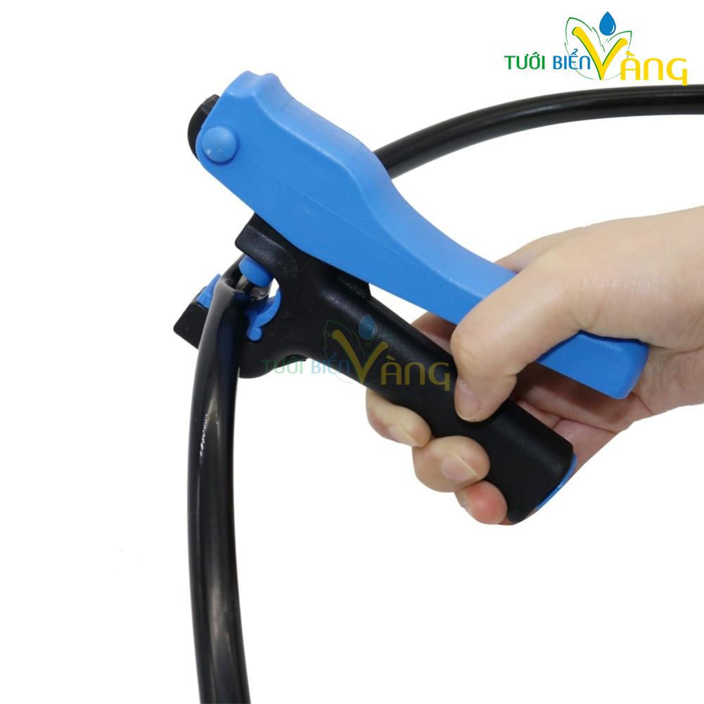 Kìm bấm lỗ khởi thủy lắp béc tưới hoặc khởi thủy 5 - 6mm Công dụng: bấm lỗ trên ống LDPE từ 16mm trở lên để cắm khởi thủy