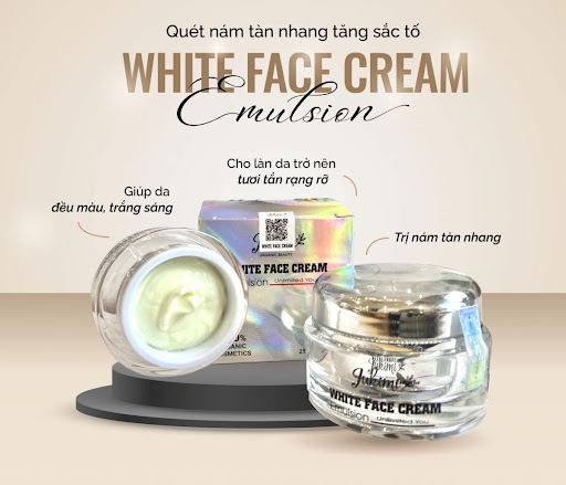 Kem hủy Nám ức chế hắc tố Melanin JUKIMI White Emulsion Nhật 25g.