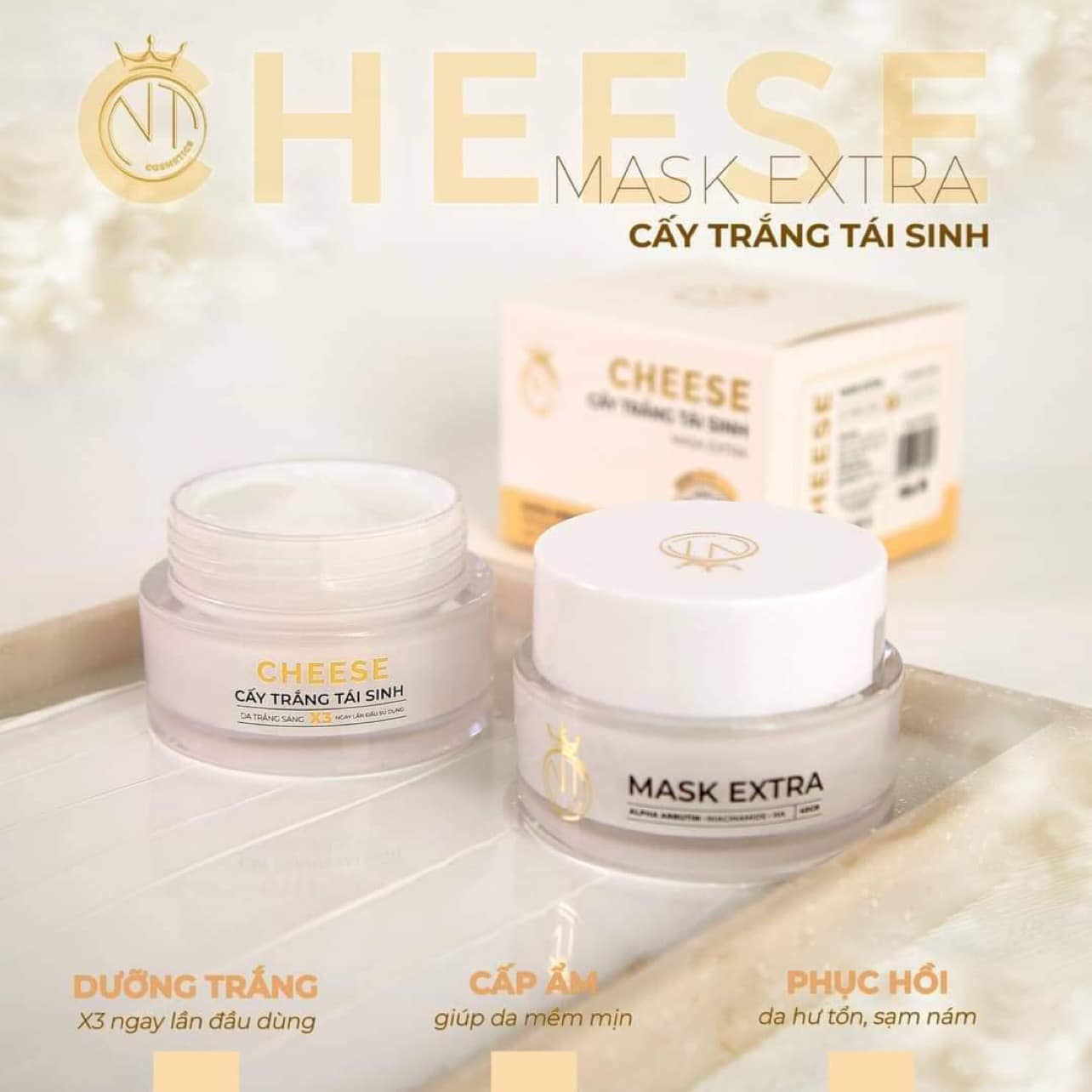 Mặt nạ Cấy Trắng tái sinh - Cheese