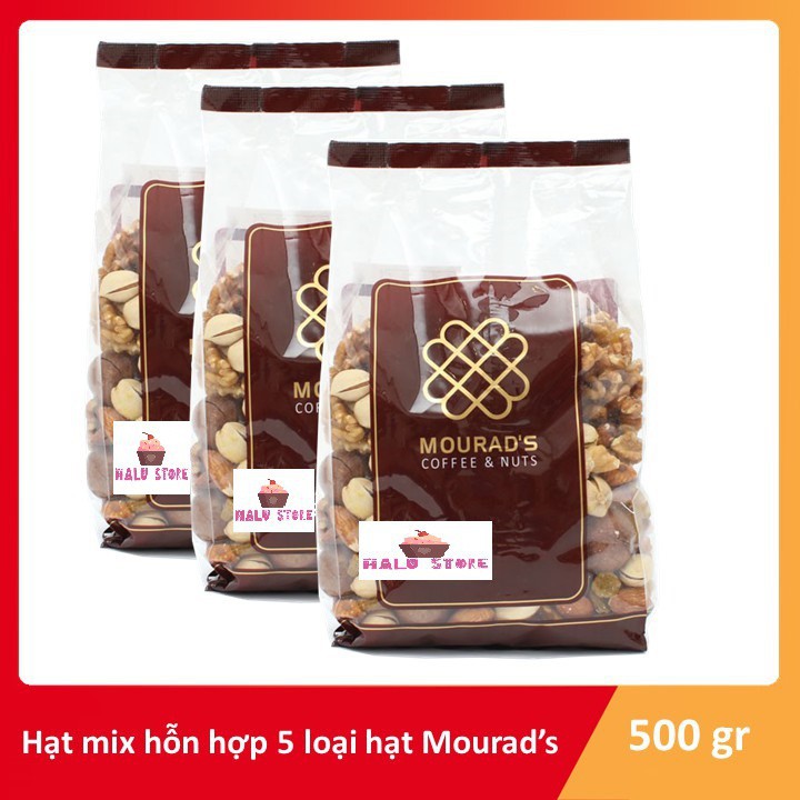 Mix nuts 5 hạt không vỏ 500g.