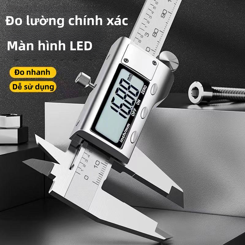 Thước kẹp điện tử 150mm thép hợp kim không rỉ màn hình LCD- thước cặp điện tử chính xác cao