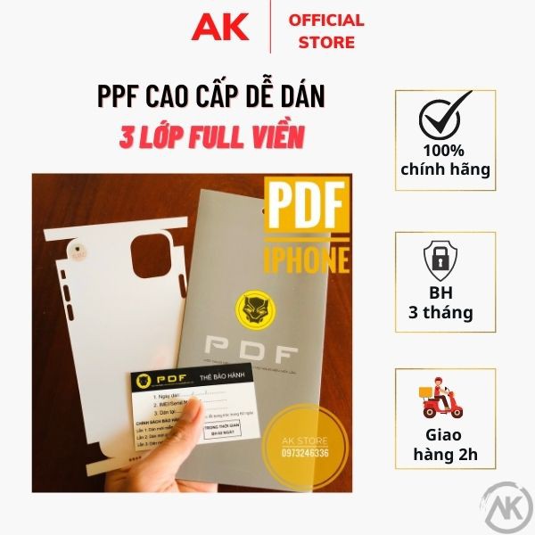 Miếng dán PPF/PDF Dễ dán Film dán chất lượng cao