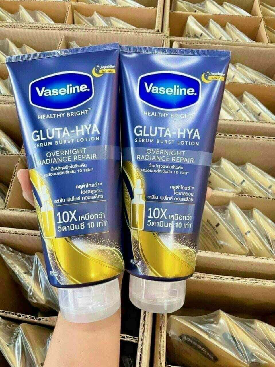 Sữa dưỡng thể Vaseline Healthy Bright Gluta HYA Serum Burst Lotion 10X Thái Lan 330ml