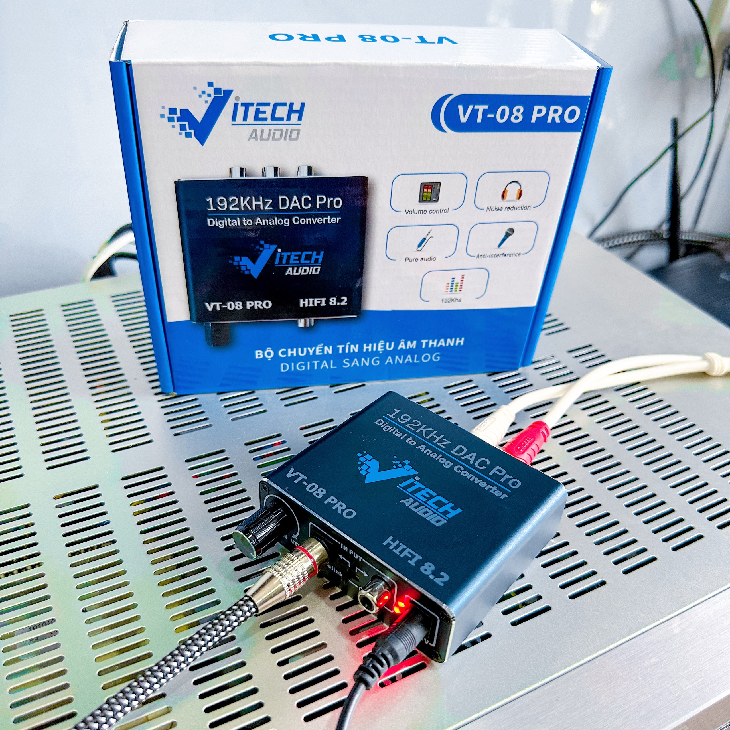 Bộ Chuyển Đổi Âm Thanh ViTECH VT08PRO Quang Digital to Analog AV  VT08PRO Chính hãng