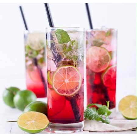 [Sỉ] Bộ 6 Cốc Ly Thủy Tinh Ống Cao Thái Lan Ug312 Pha Sinh Tố Nước Ép Bạc Sỉu Đẹp Giá Rẻ 340ml