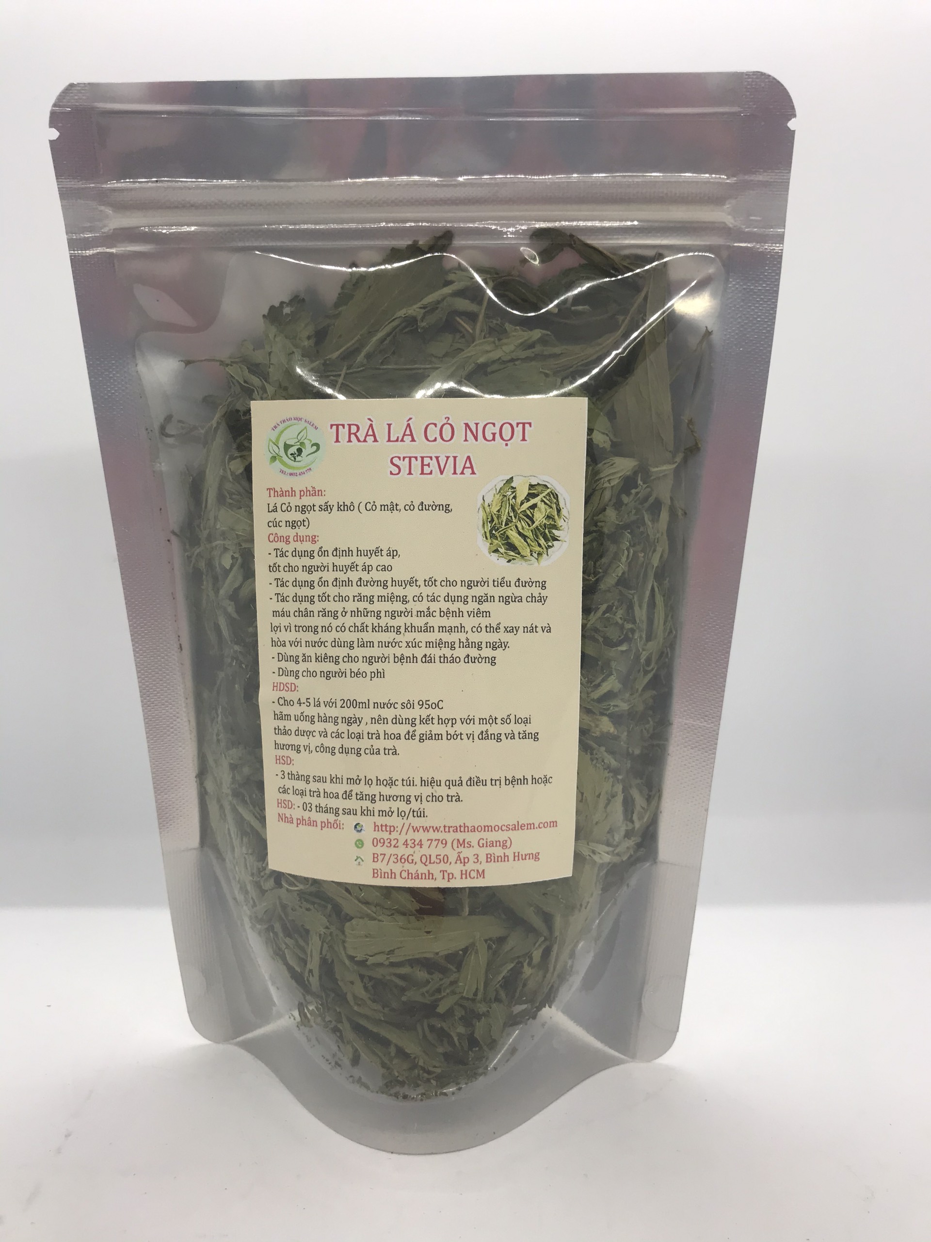 HCM Cỏ Ngọt Stevia 100Gr  hàng đẹp, nguyên lá, không vụn