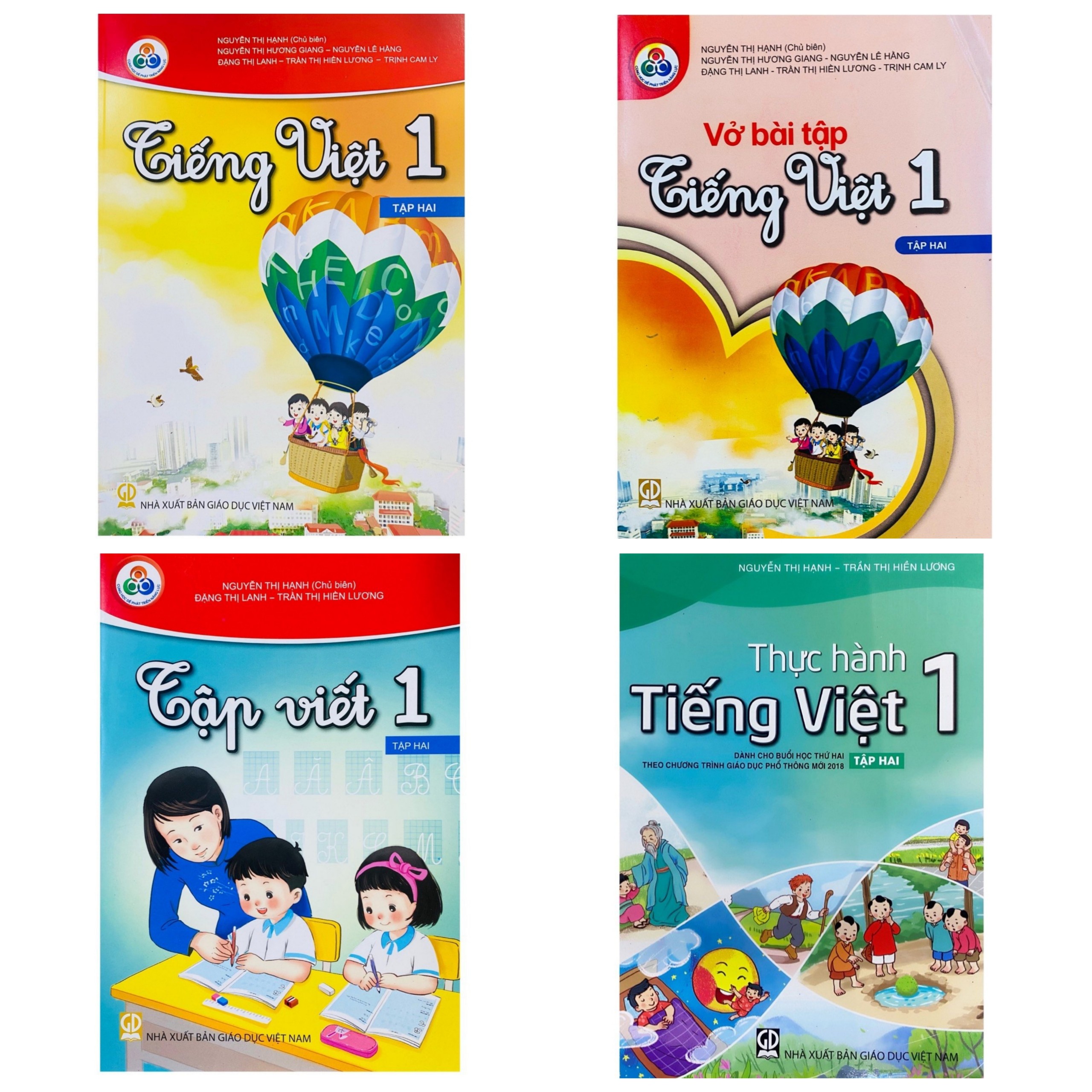 Edubook - Combo Tiếng Việt lớp 1 tập 2 (Bộ 4 cuốn) Cùng học để phát triển năng lực