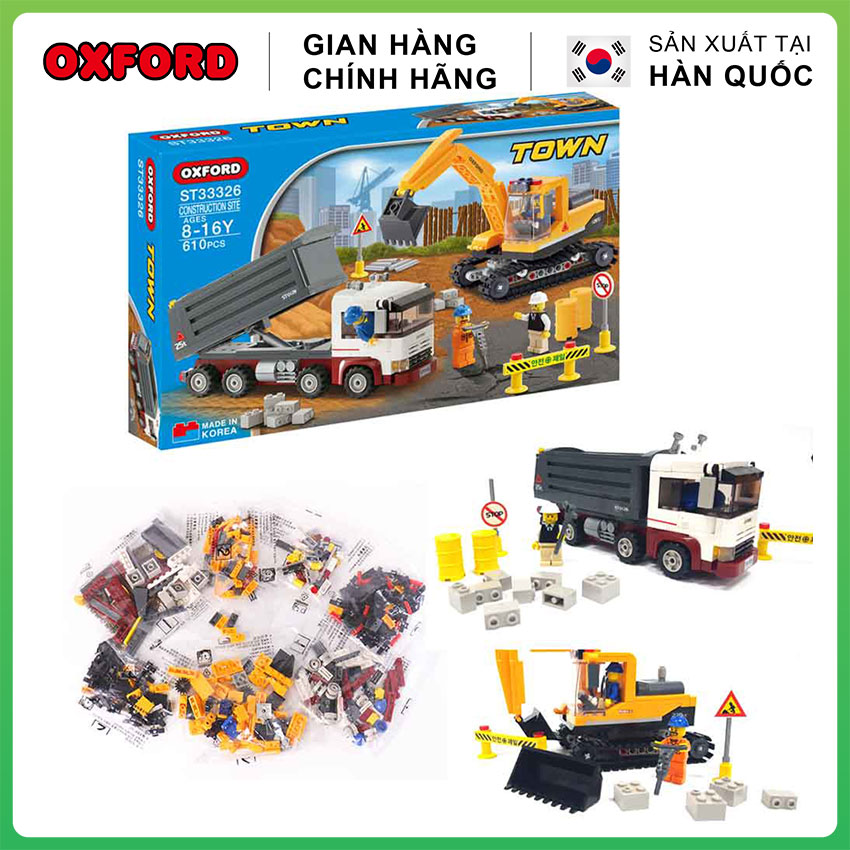 Đồ Chơi Trẻ Em Xếp Hình Thông Minh - Lego Xe Tải Xây Dựng Công Trường gồm 610 Mảnh Nhựa ABS An Toàn và Phát Triển Tư Duy Logic Cho Bé từ 6-10 Tuổi | Handskid