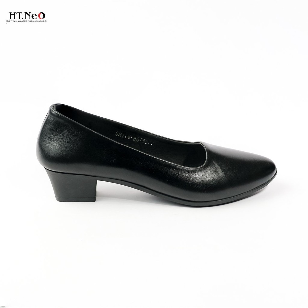 Giày nữ - giày cao gót nữ 3p HT. NEO (5) 100 da bò đế cao su non dễ đi chiều cao gót 3cm kiểu dáng tinh tế CS153 2