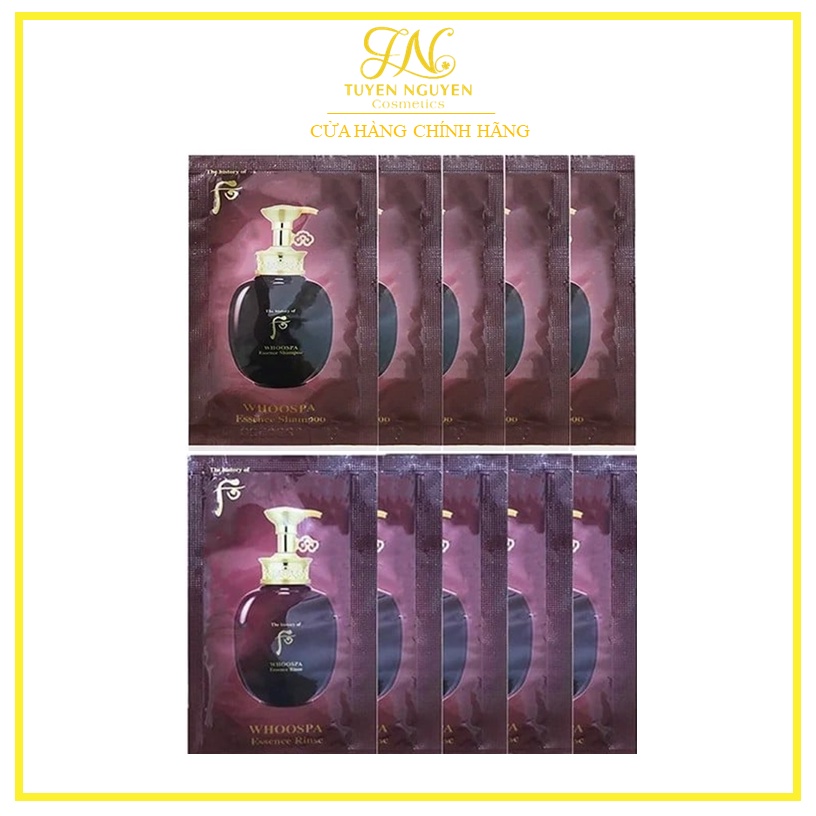 Combo 30 gói dầu gội dầu xả Whoo đông y 8ml