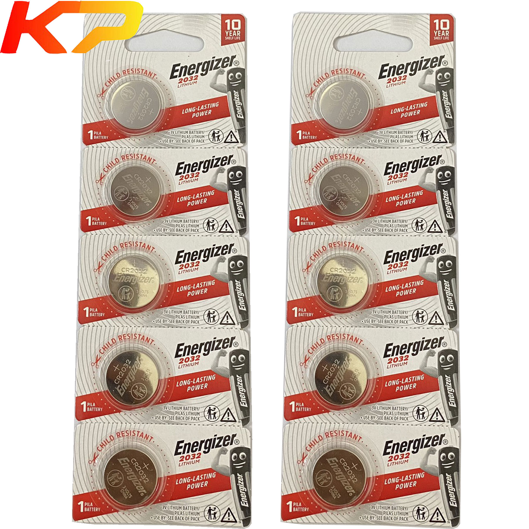 [HCM]10 pin CR2032 Energizer lithium 3v Pin Cmos