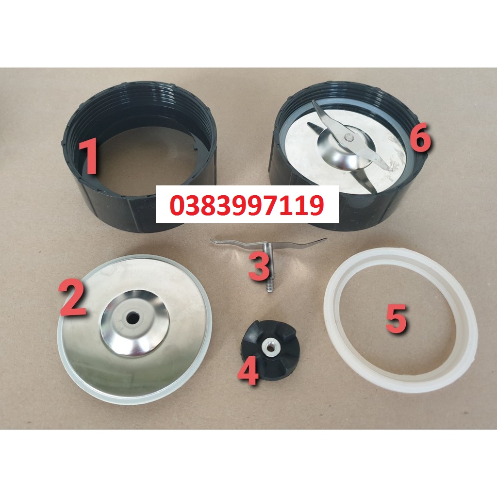 Phụ Kiện Máy Xay Magic, Bullet Plus Lưỡi Dao 2 màu đen
