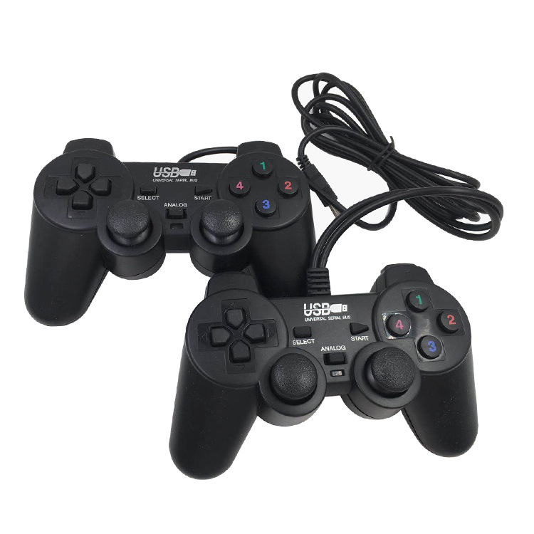 Tay Cầm Có Dây Cổng USB Chuyên Dùng Cho Máy Game Stick 4K Xanh Đỏ, chơi PES ,FiFa, FO4 và nhiều game khác trên PC/Laptop