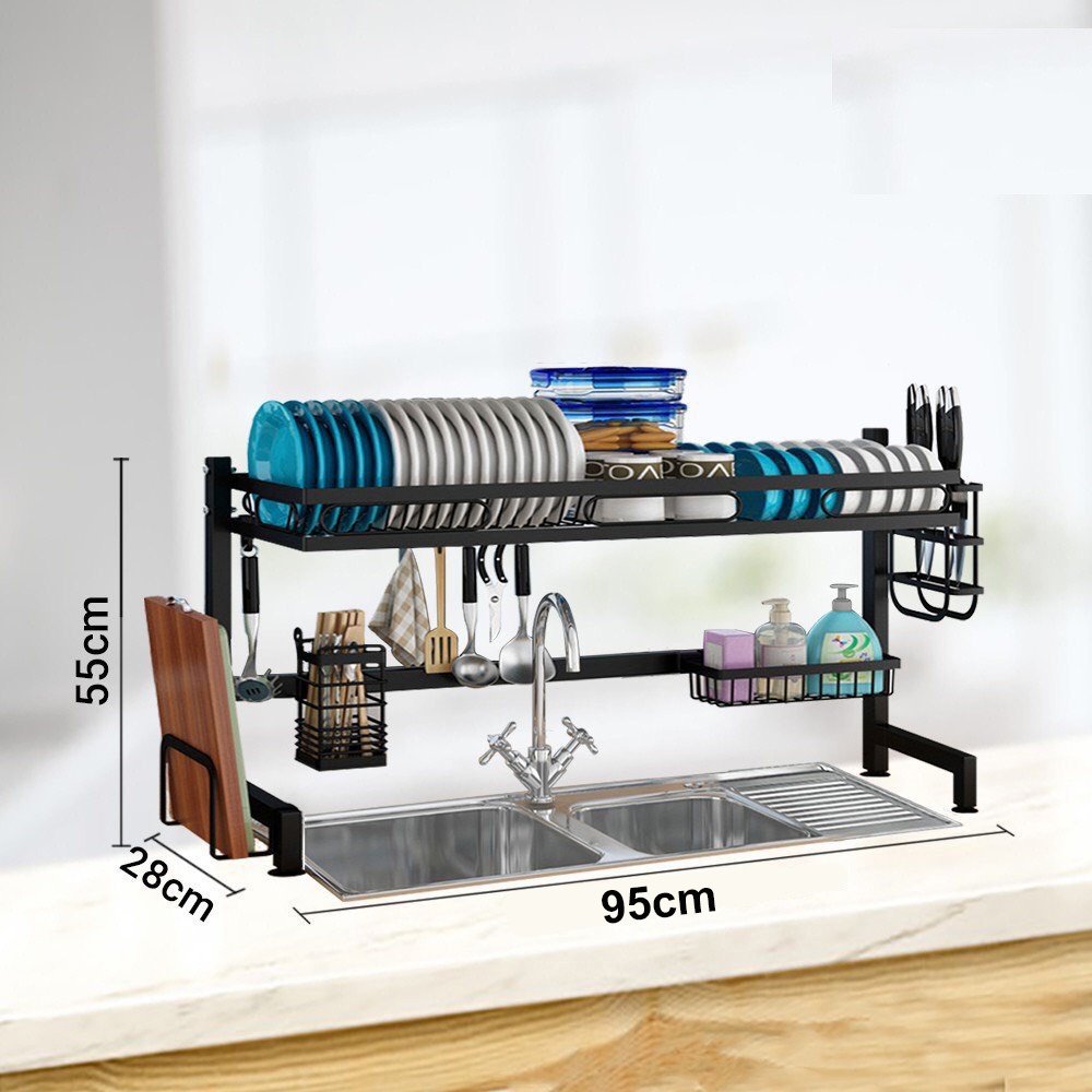 Kệ chậu rửa đa năng, kệ úp bát đĩa tiện lợi loại lớn kích thước 95cm