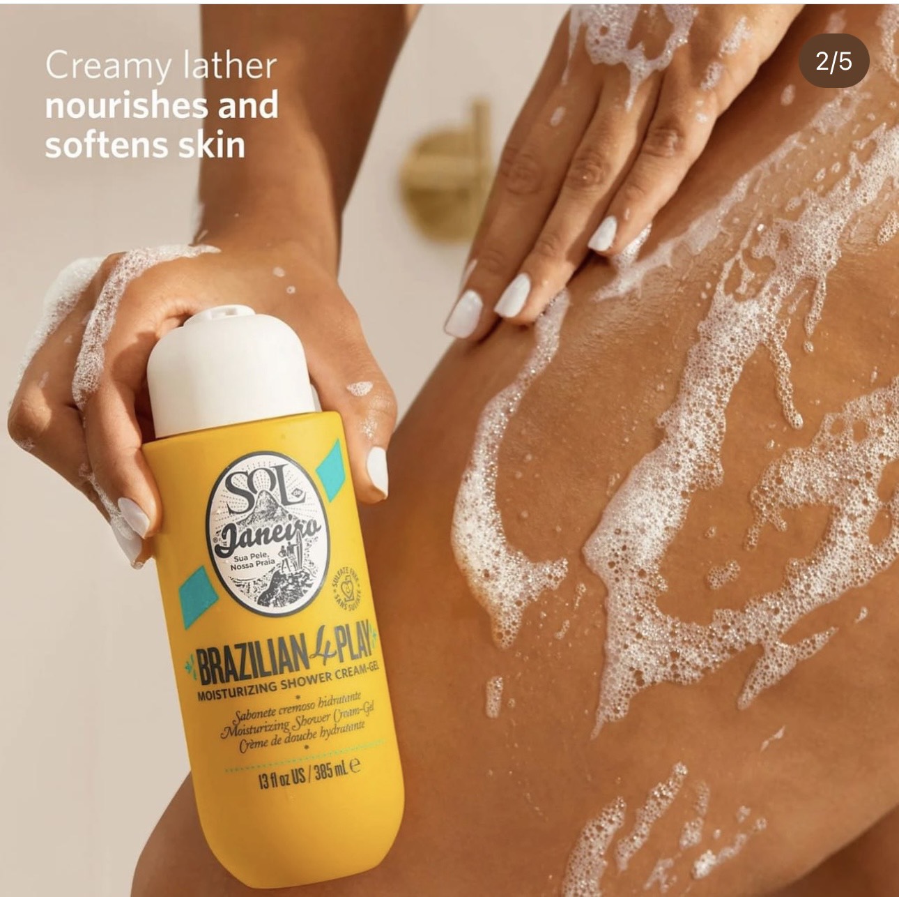 Sữa tắm sol de janeiro brazilian 4 play moisturizing shower cream-gel irresistibly scented sulfate-free body wash