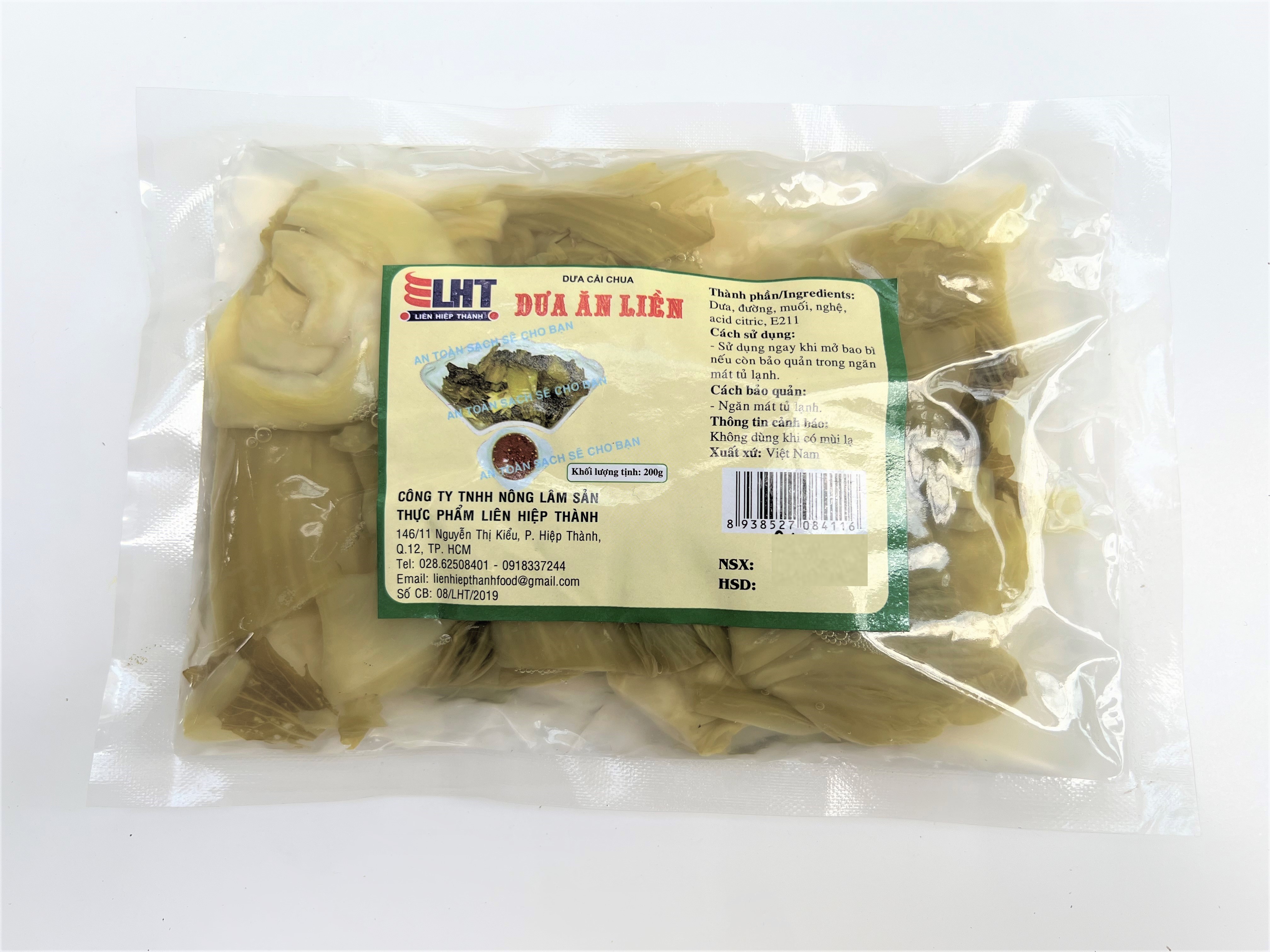 Dưa ăn liền sạch - lht - kl tịnh 200 gram