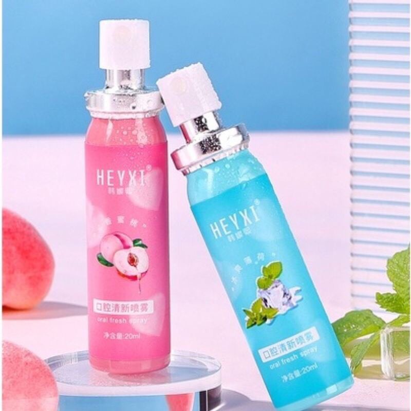 Xịt thơm miệng Nội địa Trung khử mùi hôi miệng vị đào vị bạc hà - Chai xịt miệng 15ml nhỏ gọn tiện lợi